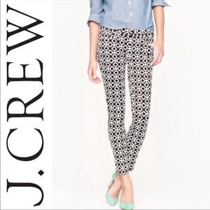 J. Crew Geometric Print Toothpick Jean